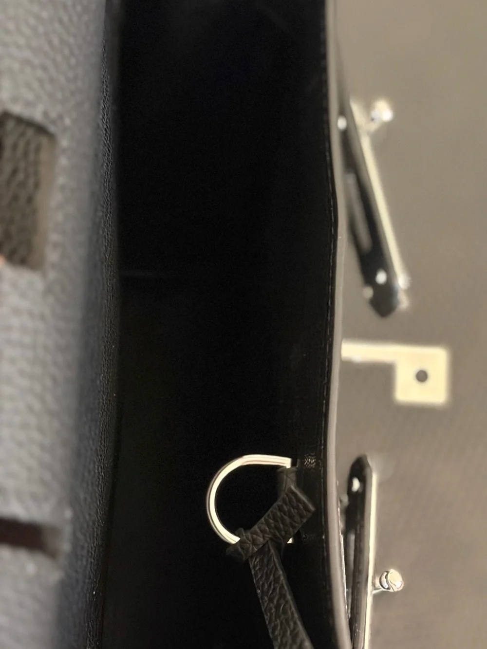 Black Real Leather Men's Crossbody Bag with Silver Hardware